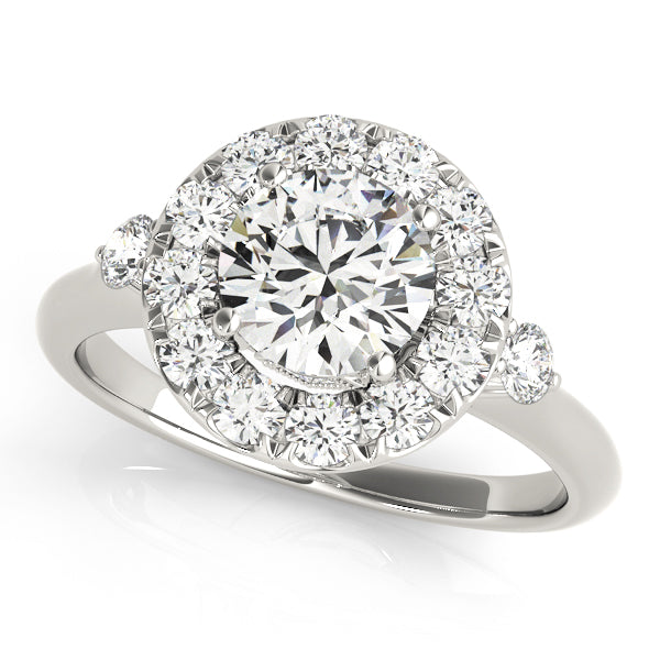 Round Halo Diamond Engagement Ring · 1.40 ct tw