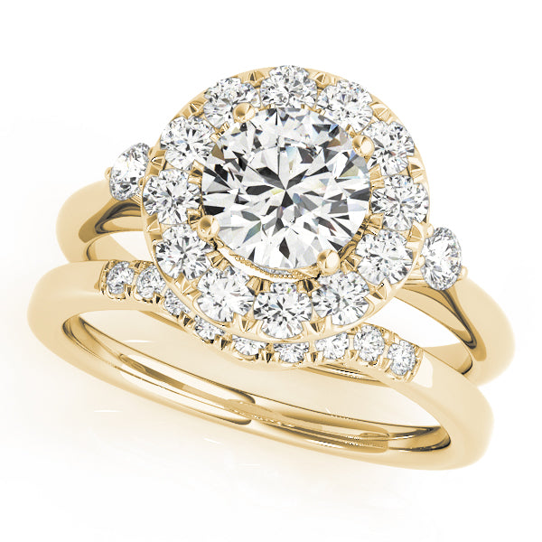 Round Halo Diamond Engagement Ring · 1.15 ct tw