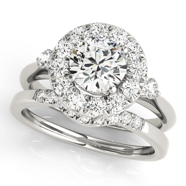 Round Halo Diamond Engagement Ring · 0.69 ct tw