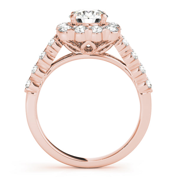Round Halo Diamond Engagement Ring · 3.32 ct tw