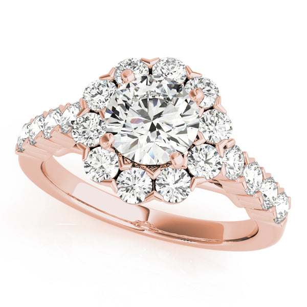 Round Halo Diamond Engagement Ring · 2.17 ct tw