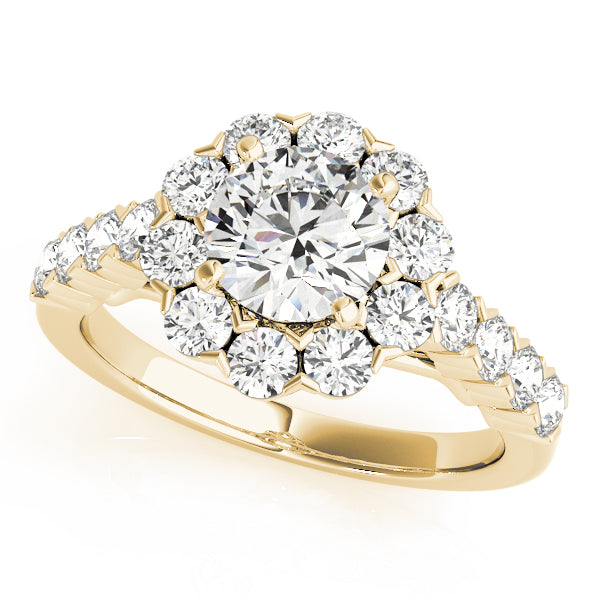 Round Halo Diamond Engagement Ring · 1.97 ct tw