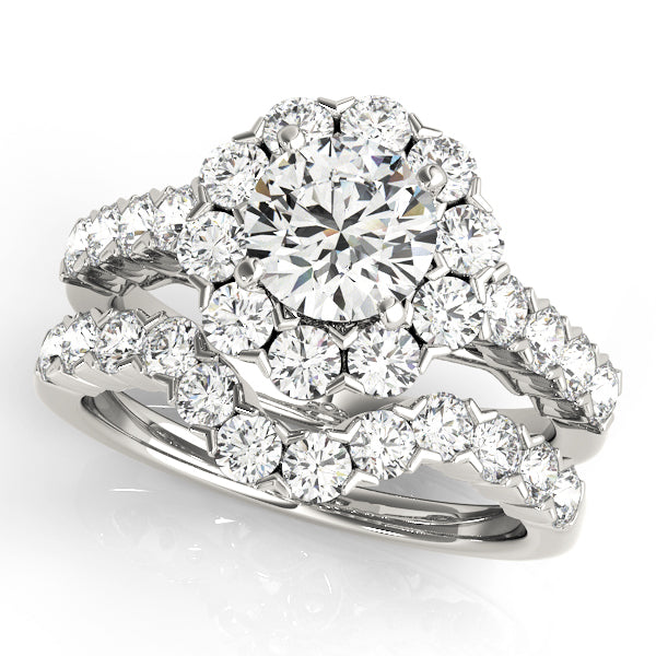Round Halo Diamond Engagement Ring · 1.97 ct tw