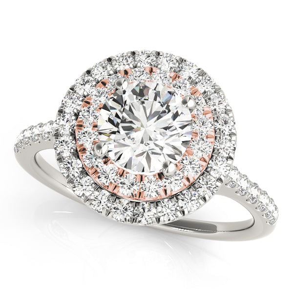 Round Halo Diamond Engagement Ring · 0.61 ct tw