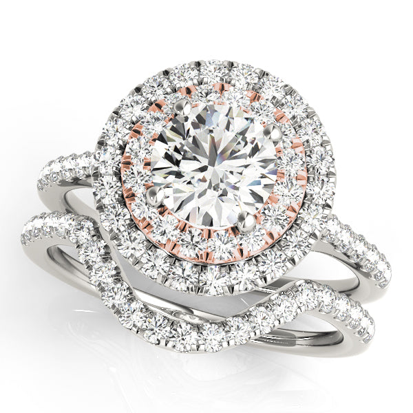 Round Halo Diamond Engagement Ring · 0.61 ct tw