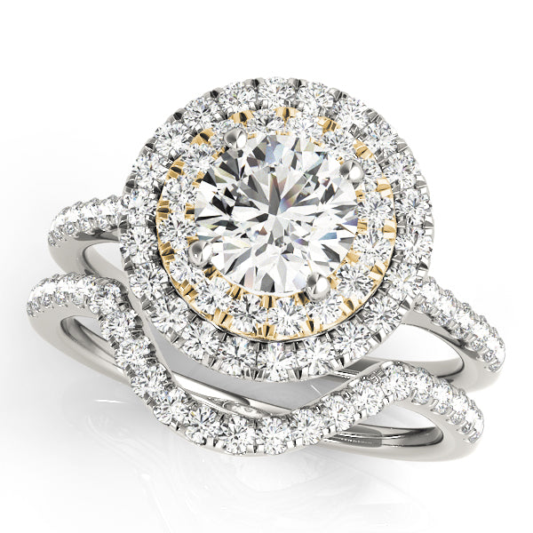 Round Halo Diamond Engagement Ring · 0.61 ct tw