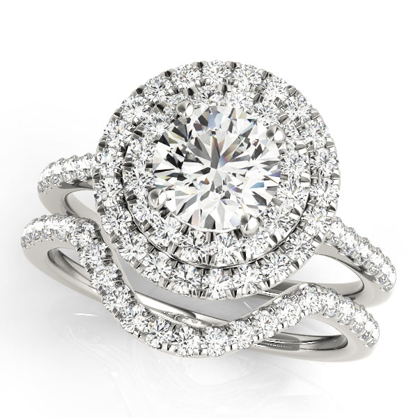 Round Halo Diamond Engagement Ring · 0.61 ct tw