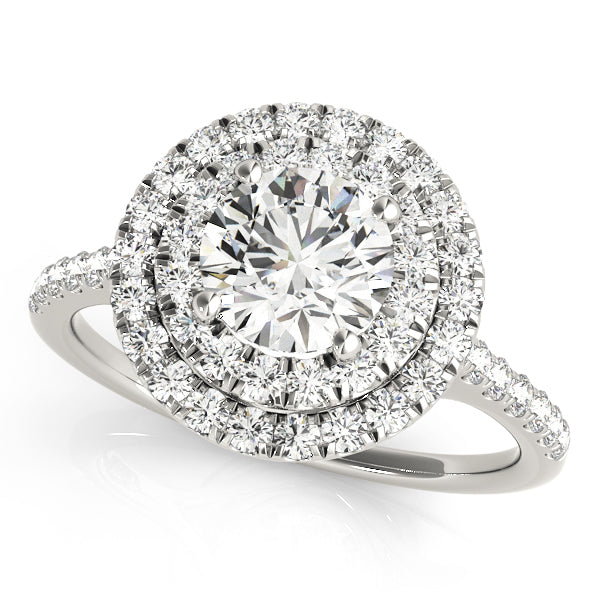 Round Halo Diamond Engagement Ring · 1.67 ct tw