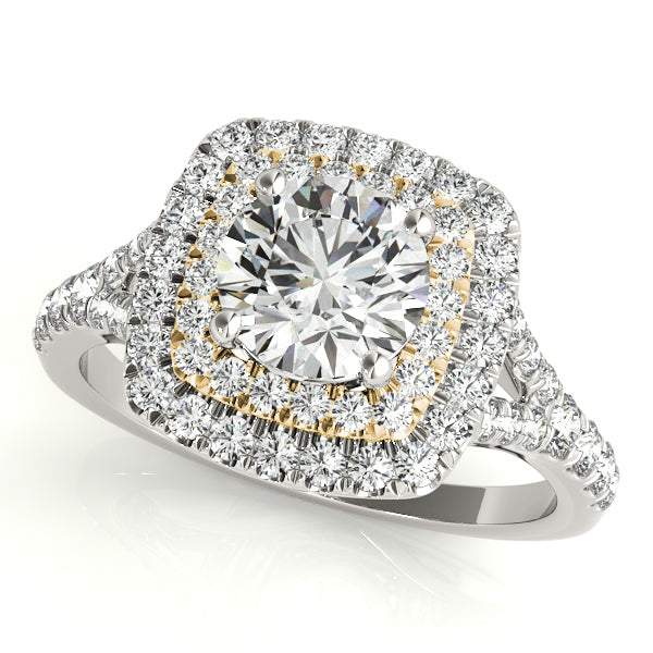 Round Halo Diamond Engagement Ring · 0.73 ct tw