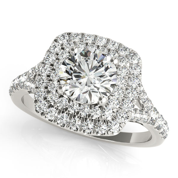 Round Halo Diamond Engagement Ring · 1.52 ct tw