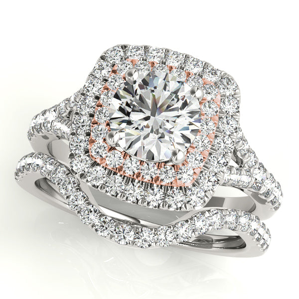 Round Halo Diamond Engagement Ring · 0.94 ct tw