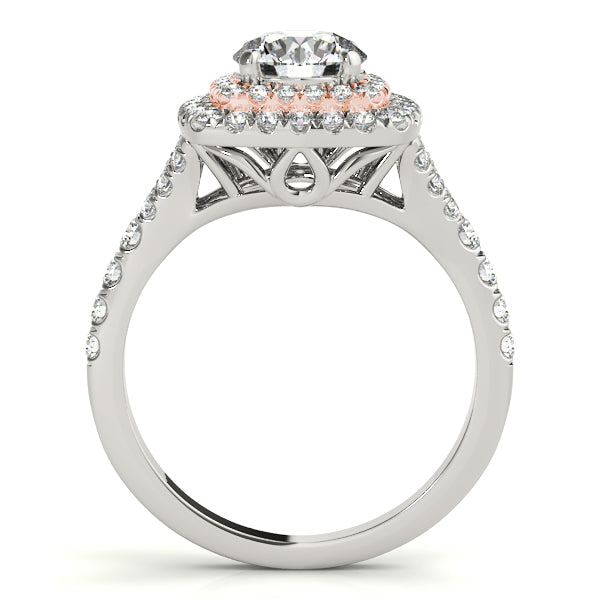 Round Halo Diamond Engagement Ring · 0.73 ct tw