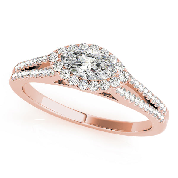 Marquise Halo Diamond Engagement Ring · 1.11 ct tw