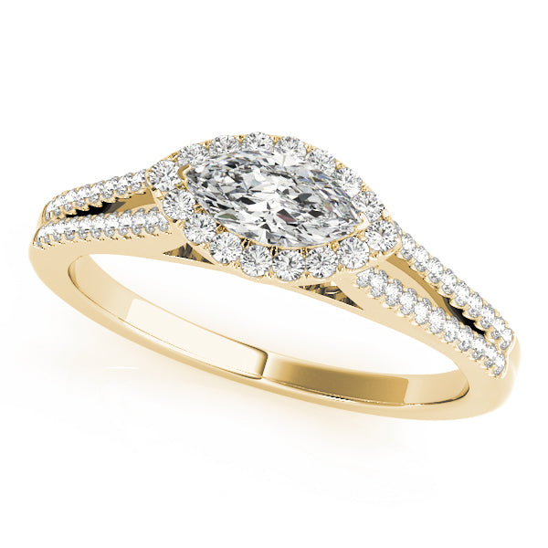 Marquise Halo Diamond Engagement Ring · 1.11 ct tw