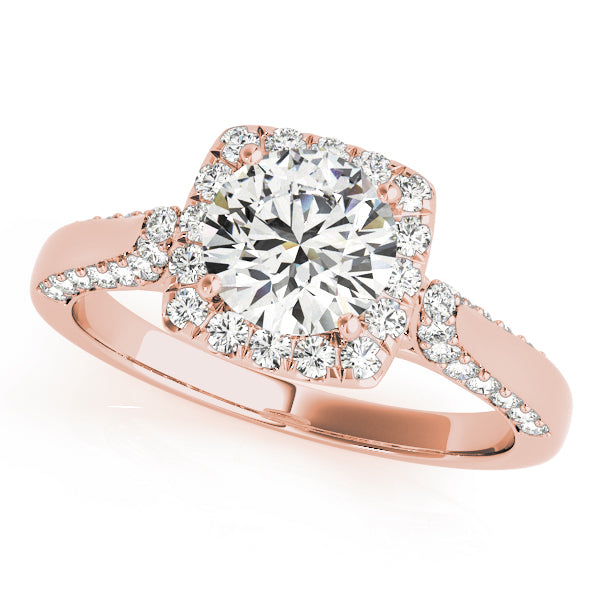 Round Halo Diamond Engagement Ring · 0.83 ct tw