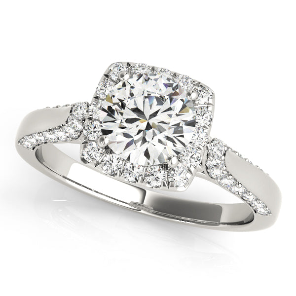 Round Halo Diamond Engagement Ring · 2.04 ct tw
