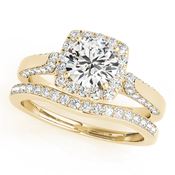 Round Halo Diamond Engagement Ring · 2.04 ct tw