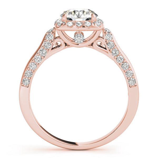 Round Halo Diamond Engagement Ring · 2.04 ct tw