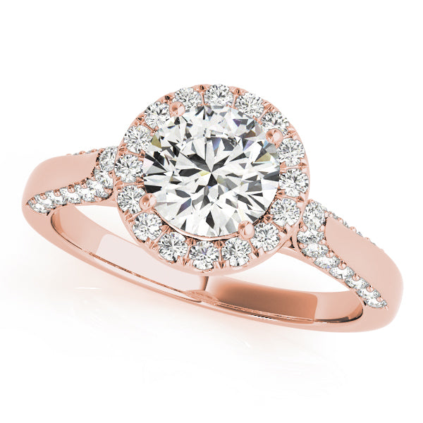 Round Halo Diamond Engagement Ring · 1.19 ct tw