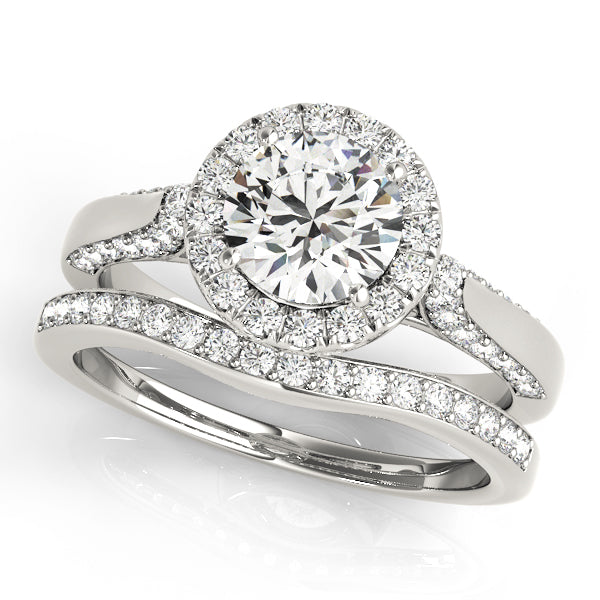 Round Halo Diamond Engagement Ring · 1.43 ct tw