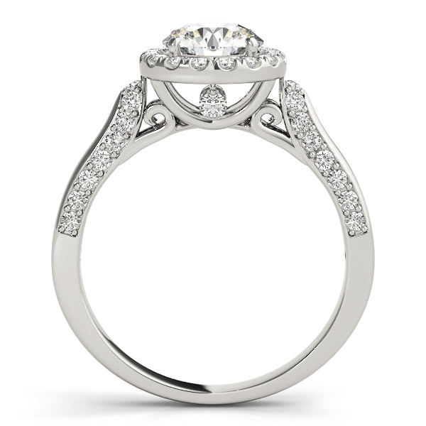 Round Halo Diamond Engagement Ring · 2.04 ct tw