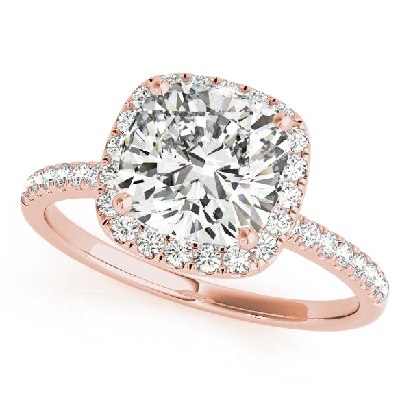 Cushion Halo Square Diamond Engagement Ring · 0.28 ct tw