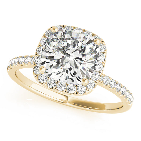Cushion Halo Square Diamond Engagement Ring · 1.27 ct tw