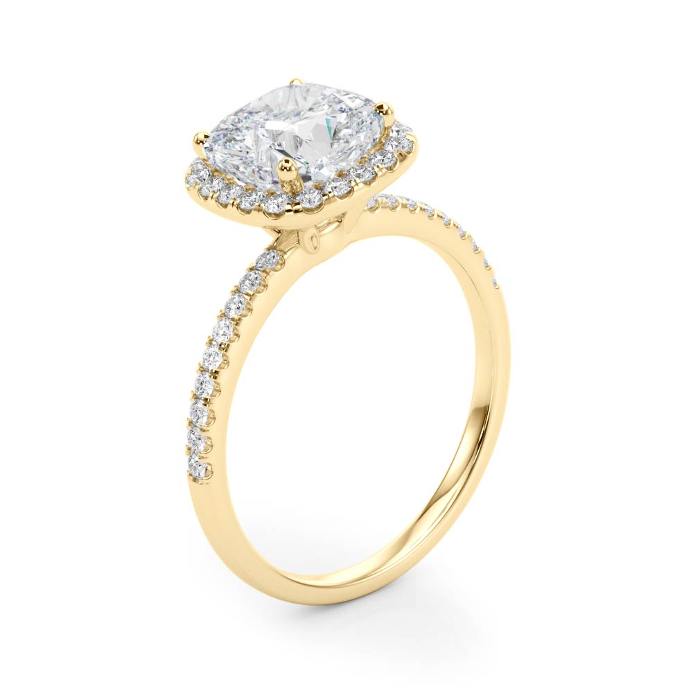 Cushion Halo Square Diamond Engagement Ring · 2.29 ct tw