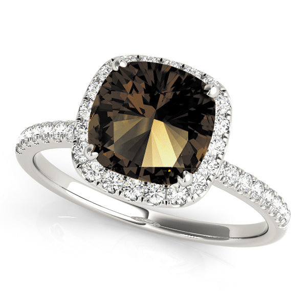 Cushion Halo Square Diamond Engagement Ring · 1.27 ct tw