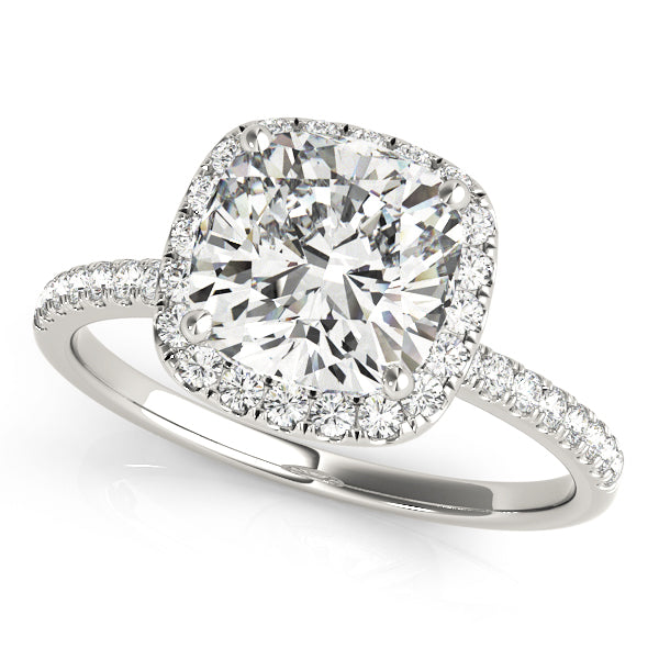 Cushion Halo Square Diamond Engagement Ring · 0.70 ct tw