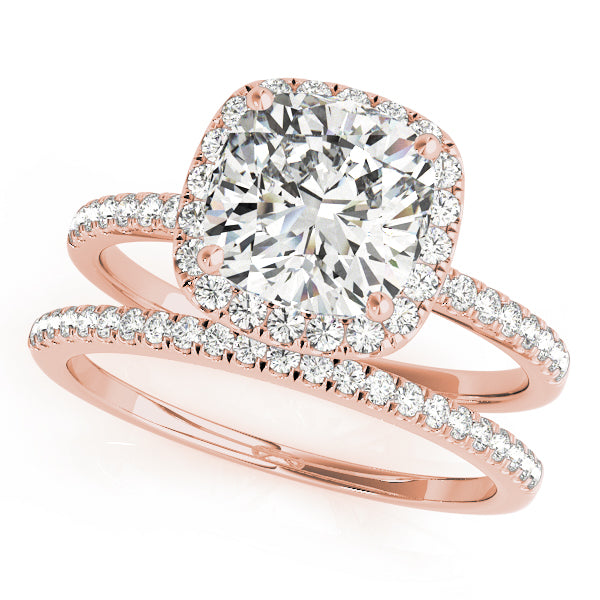 Cushion Halo Square Diamond Engagement Ring · 1.27 ct tw