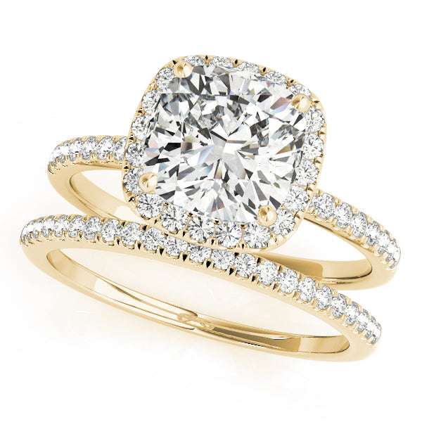 Cushion Halo Square Diamond Engagement Ring · 1.27 ct tw