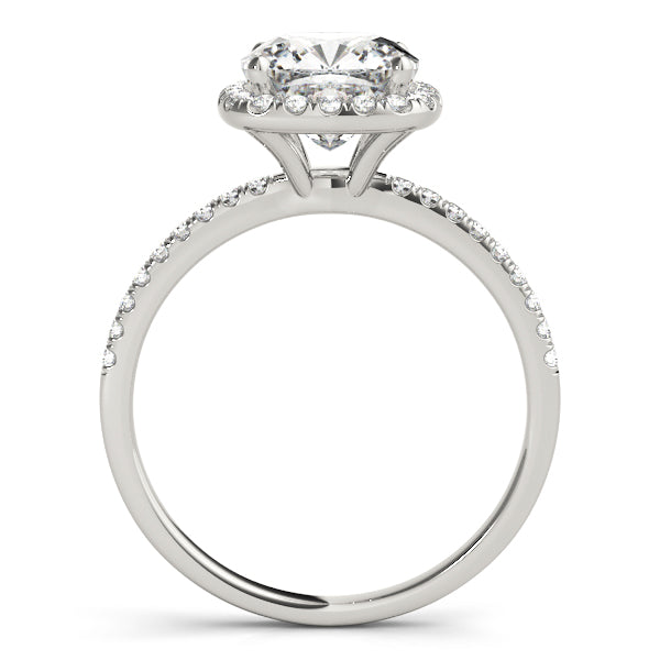 Cushion Halo Square Diamond Engagement Ring · 0.90 ct tw