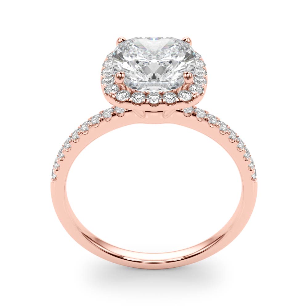 Cushion Halo Square Diamond Engagement Ring · 0.70 ct tw