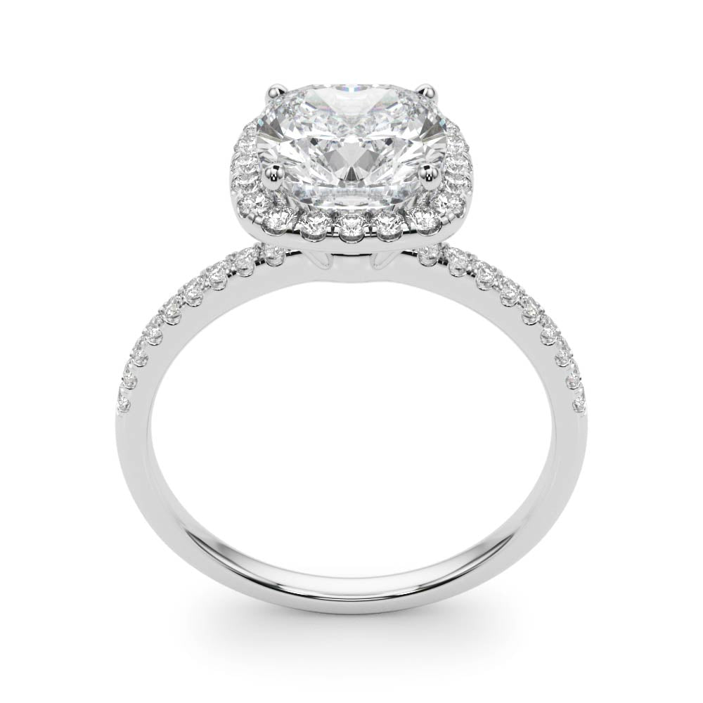 Cushion Halo Square Diamond Engagement Ring · 1.27 ct tw