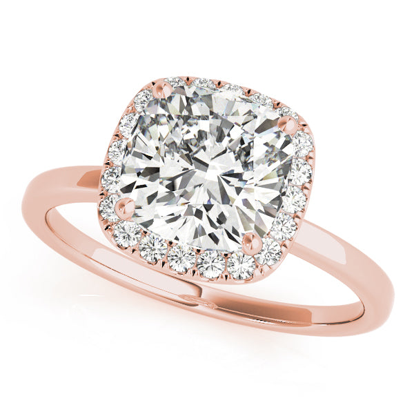 Cushion Halo Square Diamond Engagement Ring · 0.12 ct tw