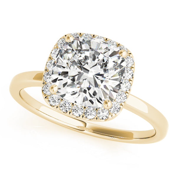 Cushion Halo Square Diamond Engagement Ring · 1.10 ct tw