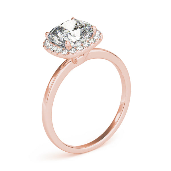 Cushion Halo Square Diamond Engagement Ring · 1.10 ct tw