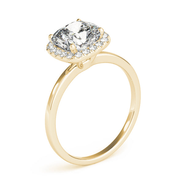 Cushion Halo Square Diamond Engagement Ring · 0.12 ct tw