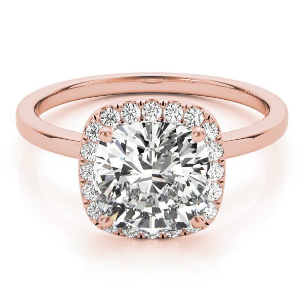Cushion Halo Square Diamond Engagement Ring · 0.12 ct tw