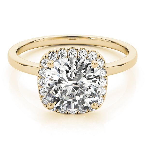 Cushion Halo Square Diamond Engagement Ring · 1.10 ct tw