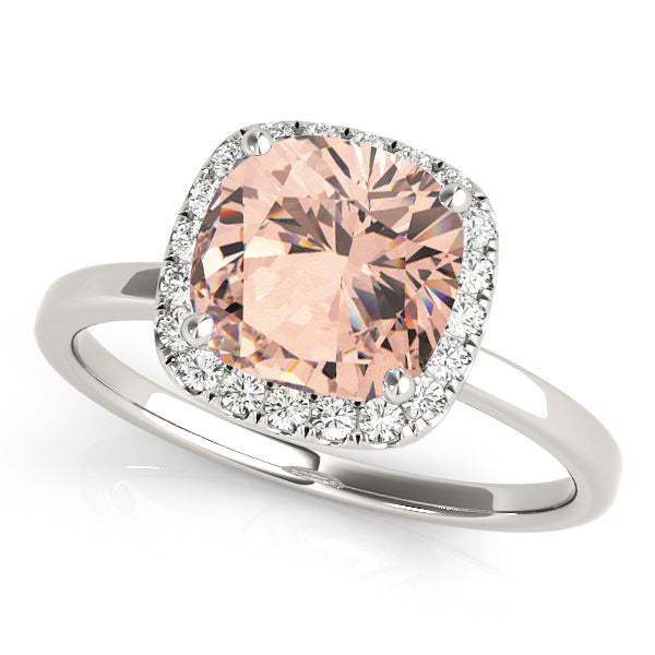 Cushion Halo Square Diamond Engagement Ring · 0.12 ct tw