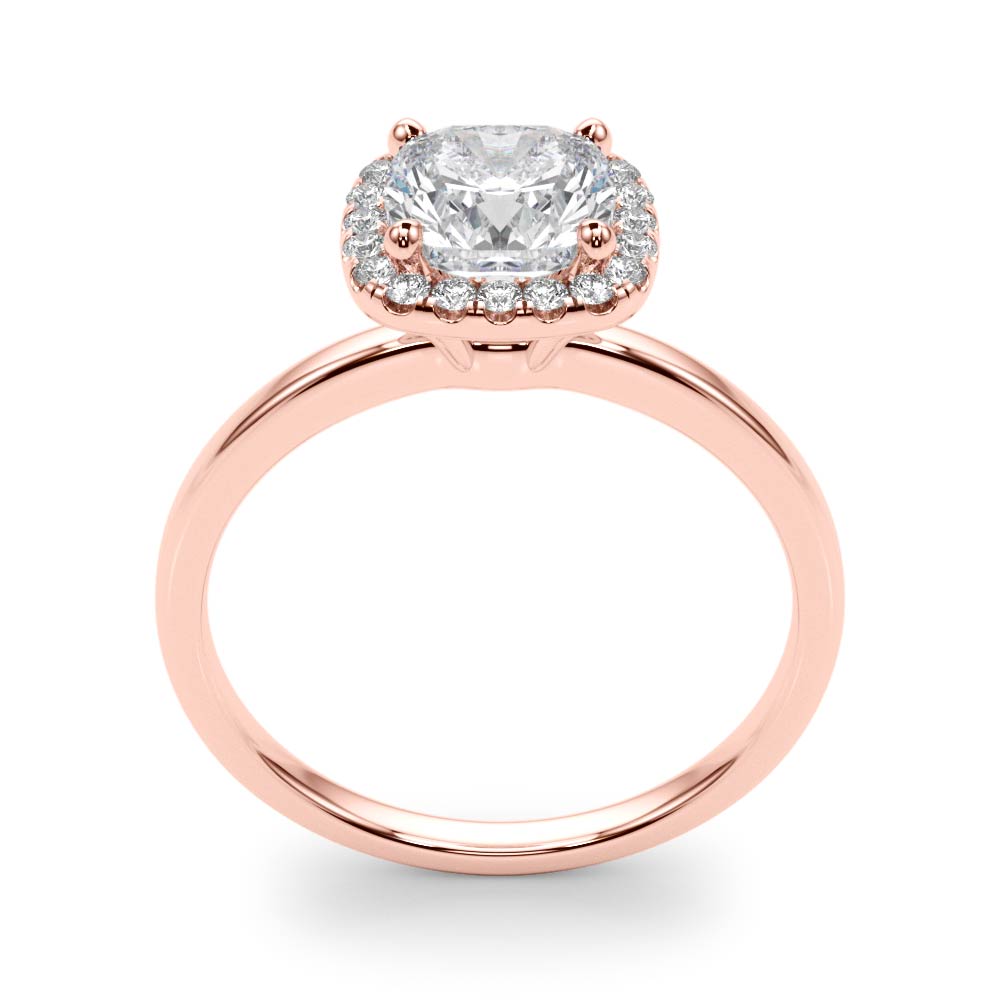 Cushion Halo Square Diamond Engagement Ring · 0.81 ct tw