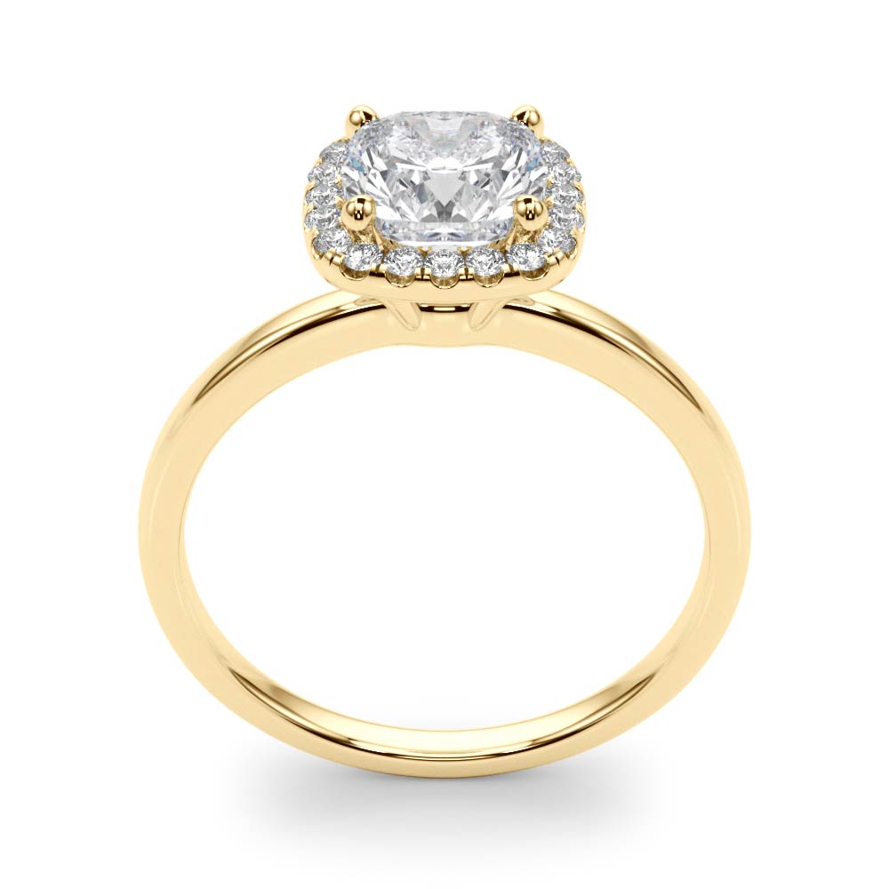Cushion Halo Square Diamond Engagement Ring · 0.12 ct tw