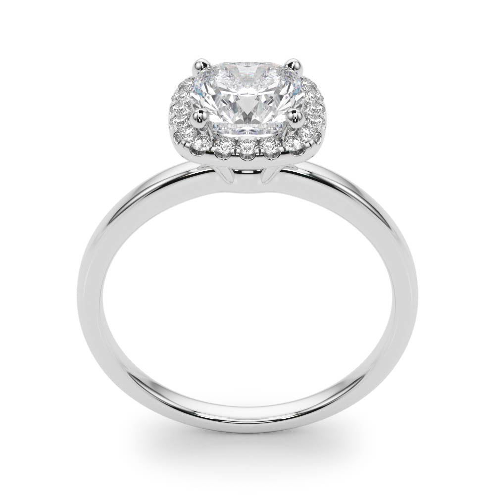 Cushion Halo Square Diamond Engagement Ring · 0.12 ct tw
