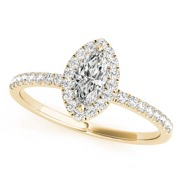Marquise Halo Diamond Engagement Ring · 0.72 ct tw