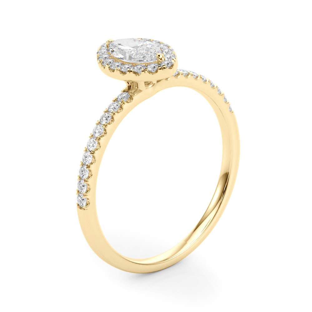 Marquise Halo Diamond Engagement Ring · 0.59 ct tw