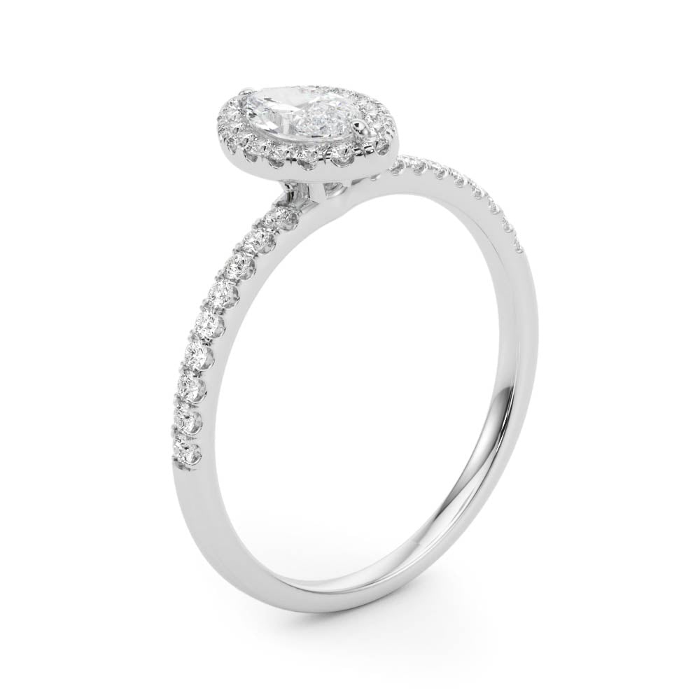 Marquise Halo Diamond Engagement Ring · 1.23 ct tw