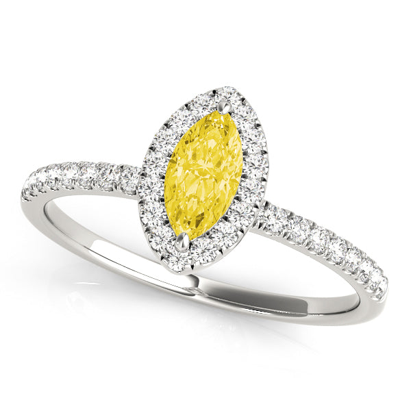 Marquise Halo Diamond Engagement Ring · 0.59 ct tw