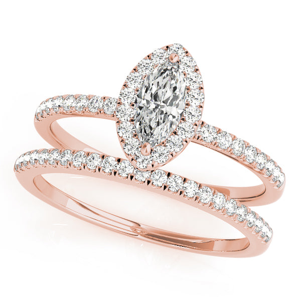 Marquise Halo Diamond Engagement Ring · 1.23 ct tw